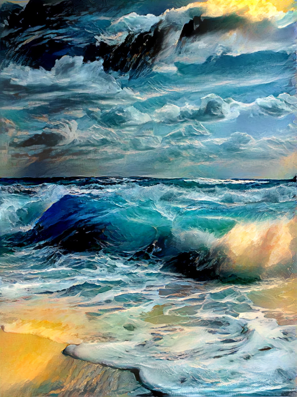 ocean waves painting