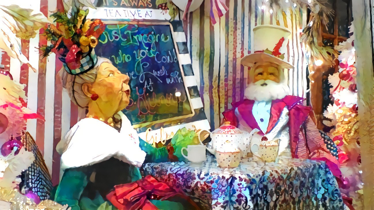 C-Street Christmas Window - Mrs. Gilmore's Tea Room