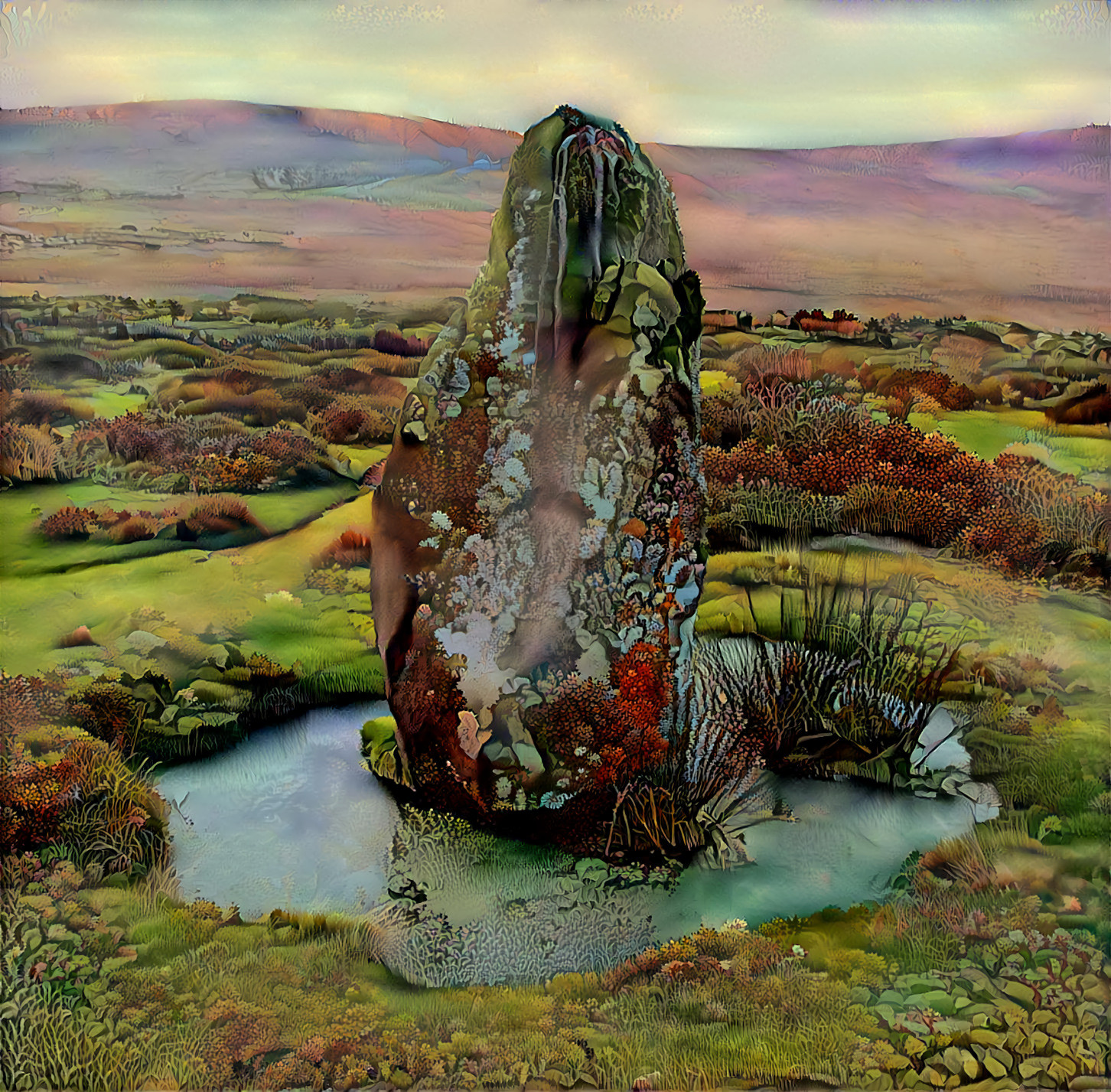 Waun mawn standing stone, Preseli hills