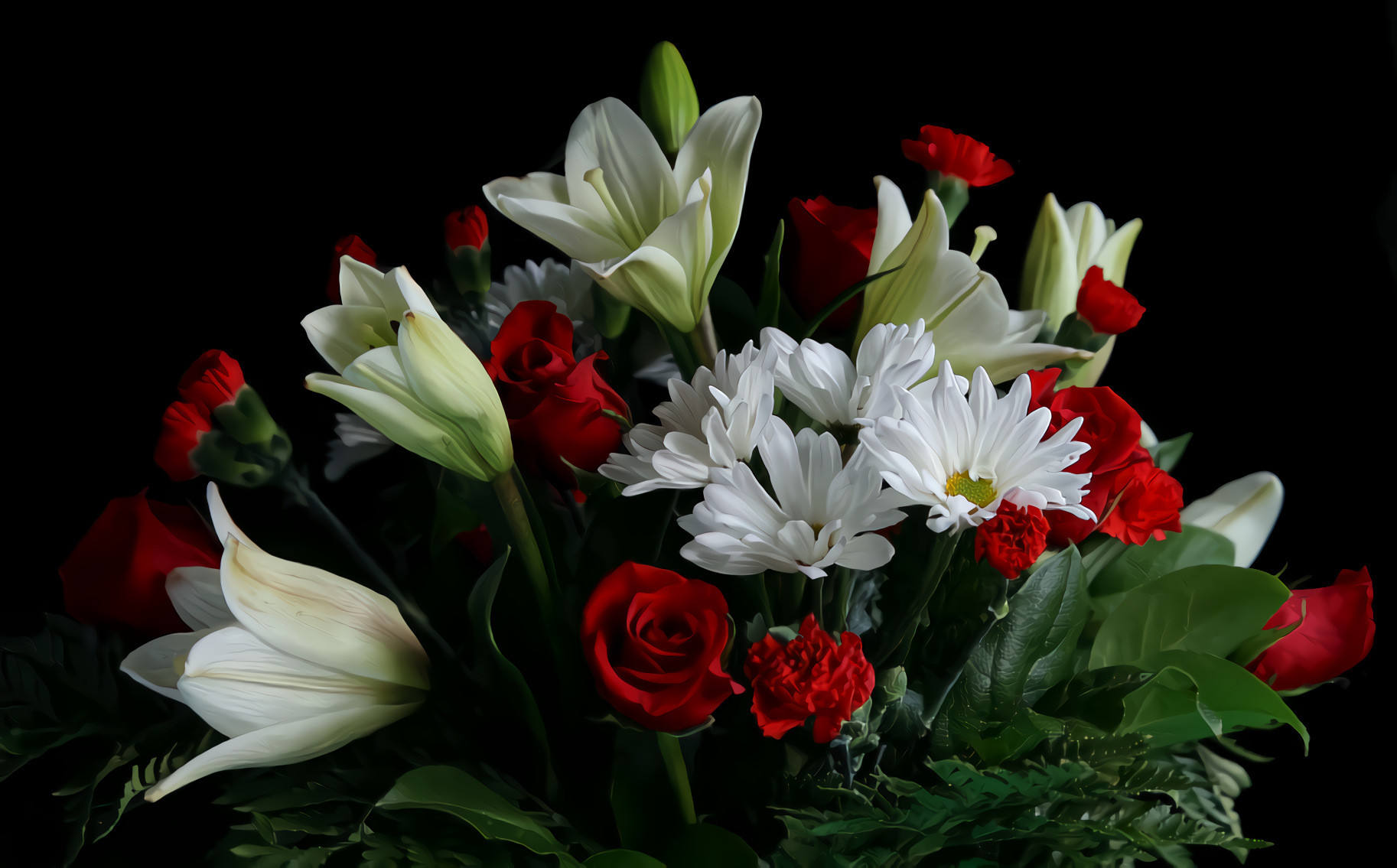 Red and White Bouquet