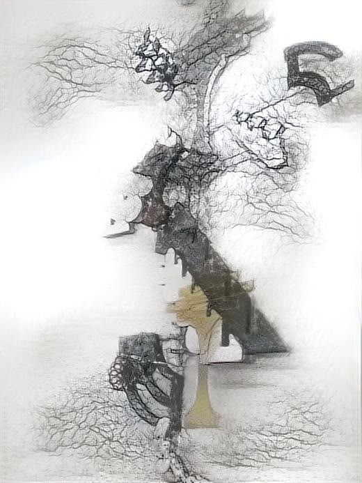 Morphing my sculpture with an image of a tree