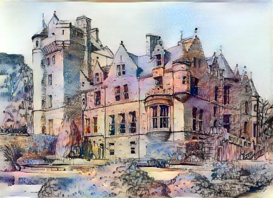 Belfast Castle pen and ink