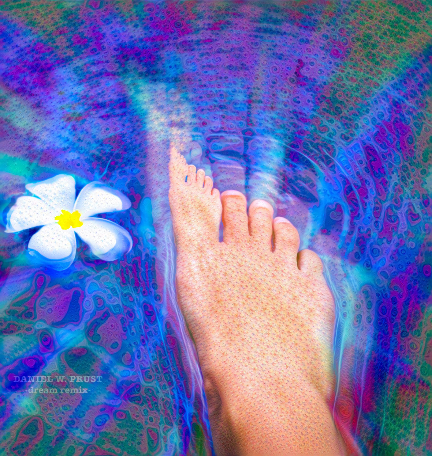 Foot Fractal + Psychedelic Ripple - Deep Dream