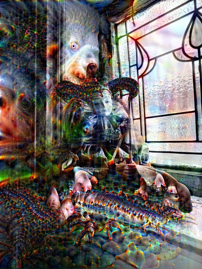 The Puppet in Mom's Window [Deep Dream (edit 01)]