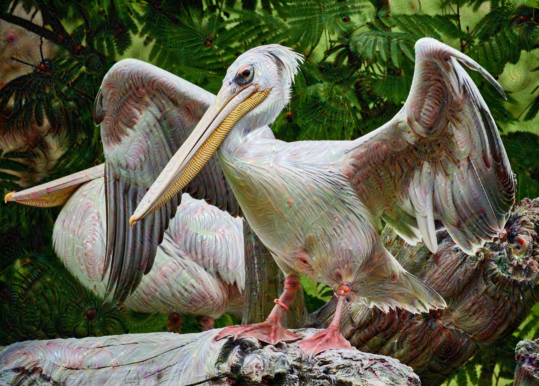 Pink Backed Pelican