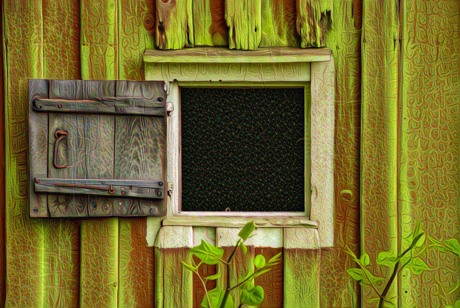 Old Window, Algae Wood Boards