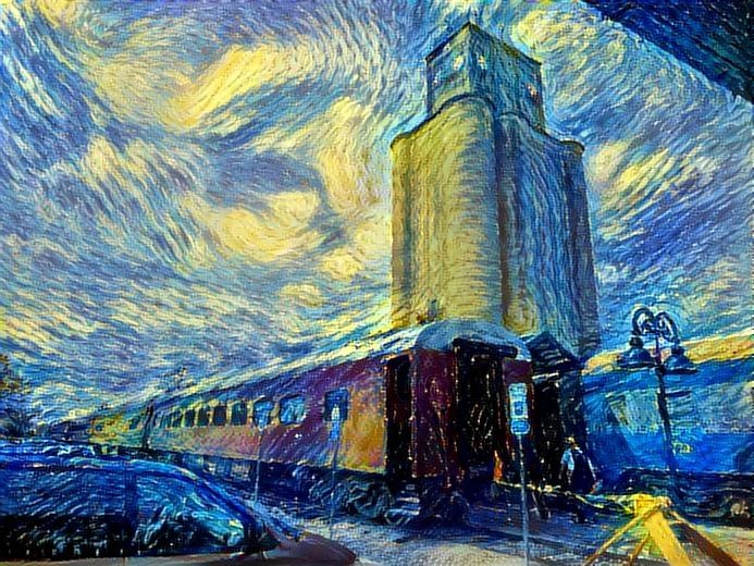 Starry silo at the station