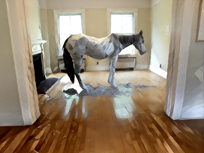 White Horse in a White Room