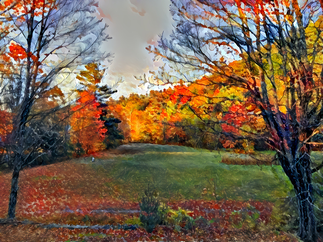 Porch-sitting, October, Waterford, Maine