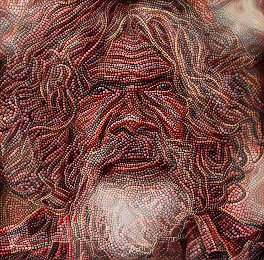 David Gulpilil @ bead dot painting