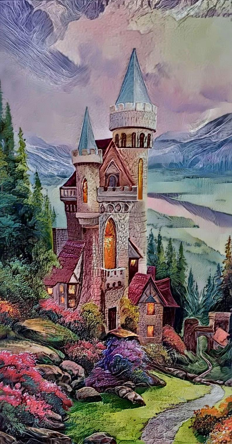 The Castle grounds were stunning, unveiled as if some Holy Garden. But the Towers were abandoned, without Innocence to Pardon. ~DWH~ image courtesy of Arteet.