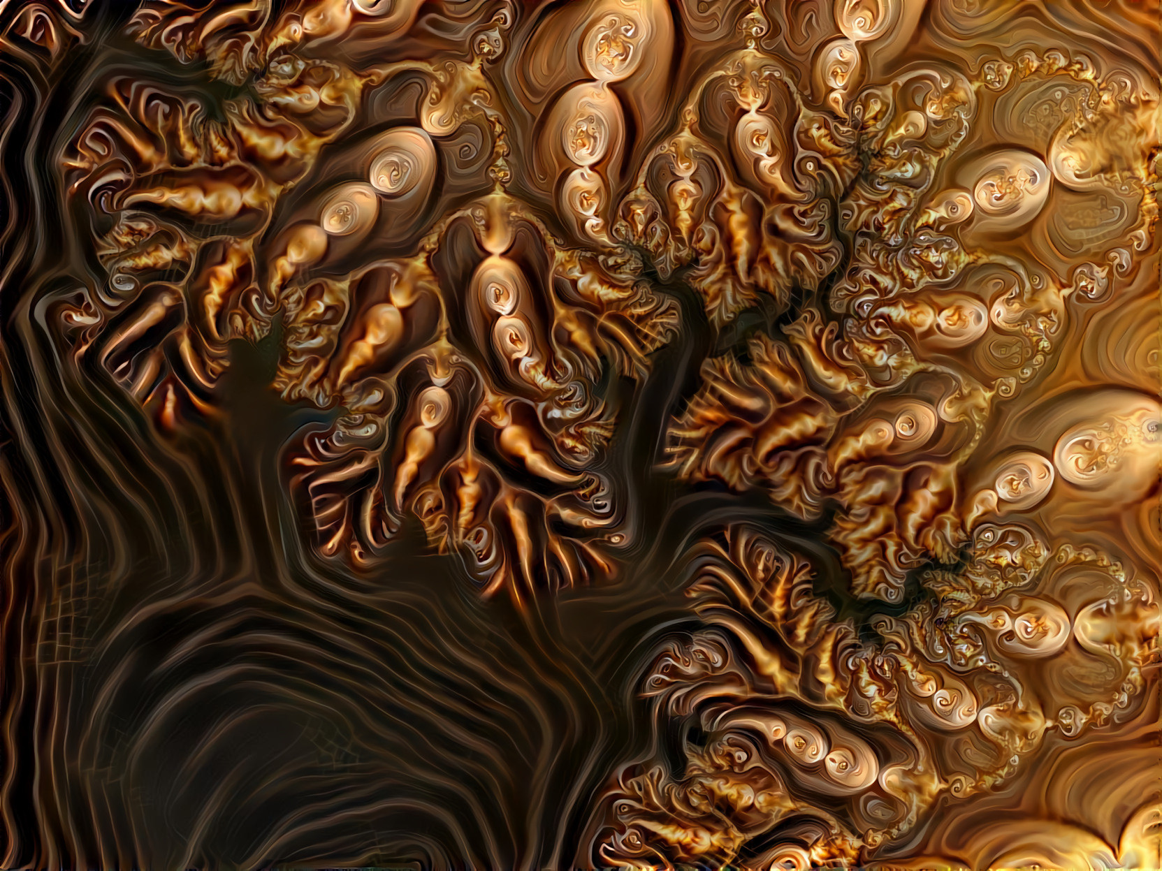 Gold and Brown Fractal