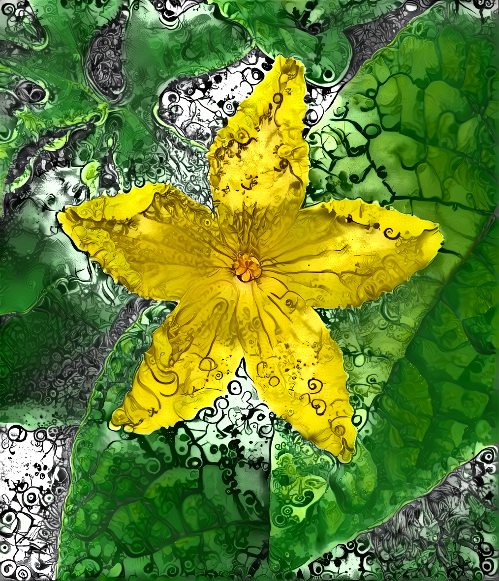 Yellow flower under water