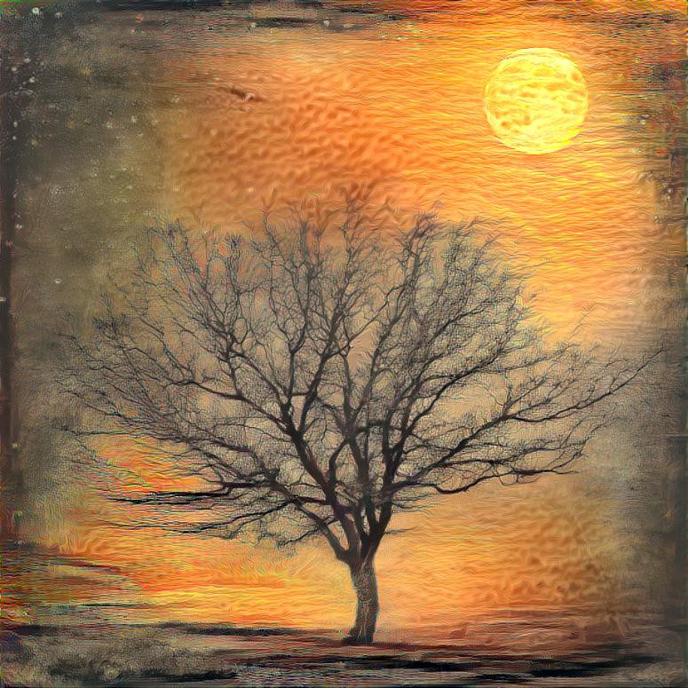 Mystic Moon and Tree