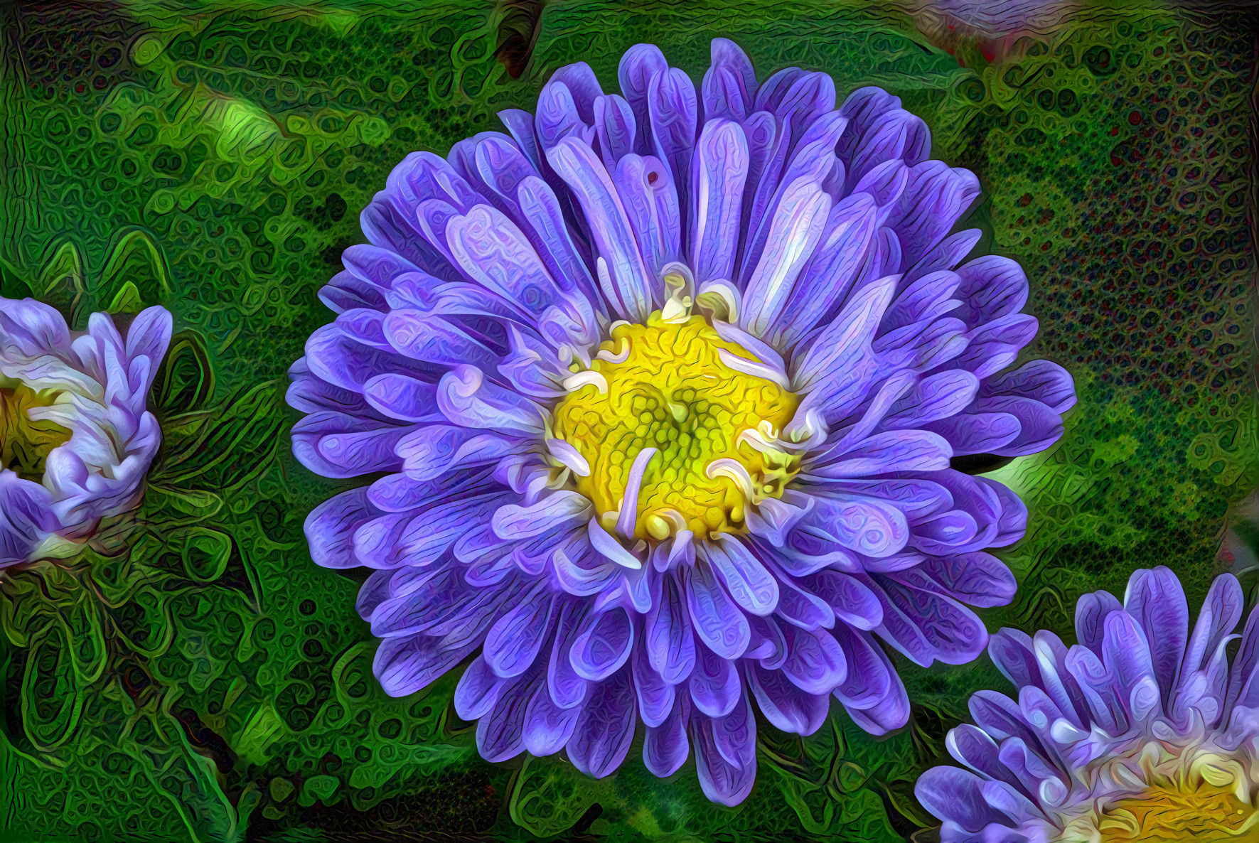 Purple Aster flower