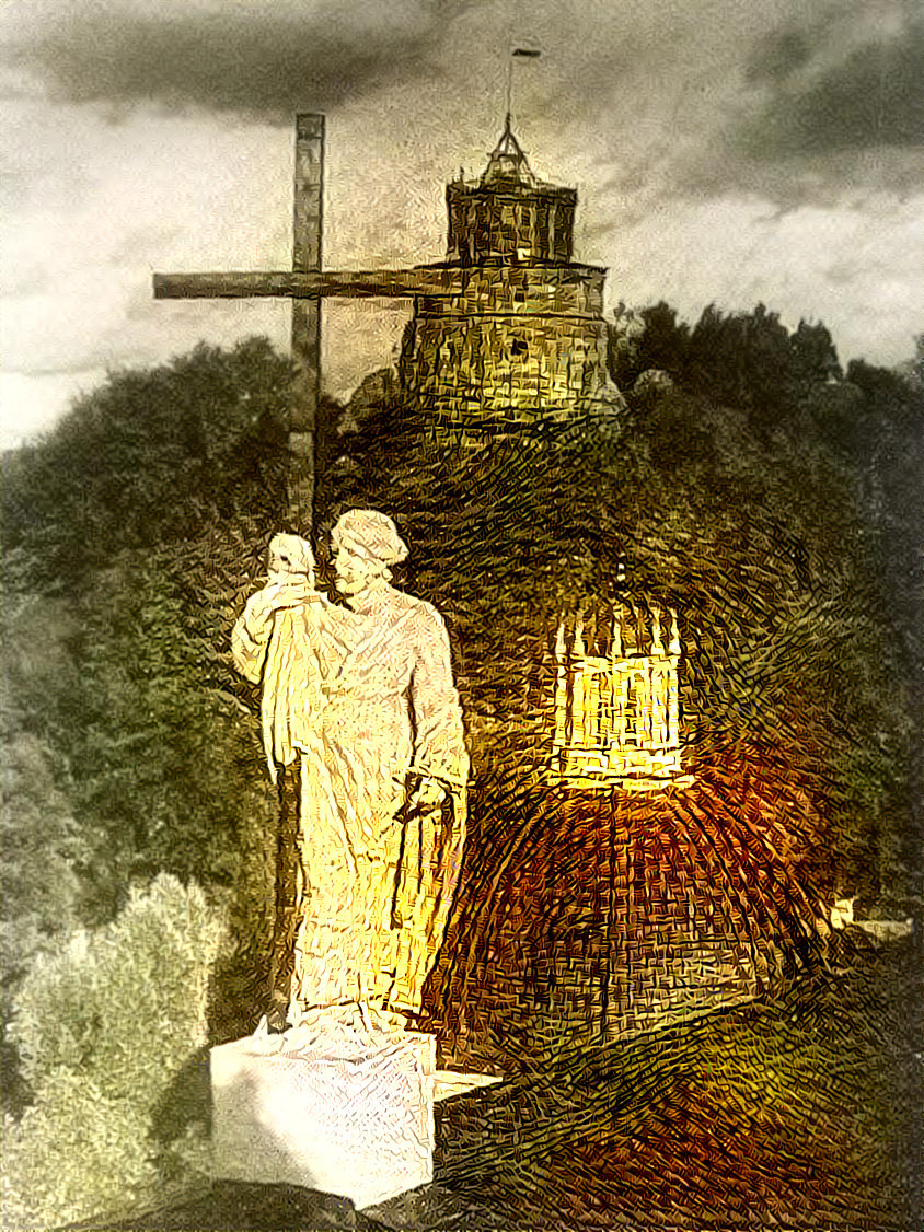 &quot;Inclusions of Vilnius VIII. Vilnius Cathedral Elena Sculpture and Upper Castle West Tower, 1937&quot; Tautvydas