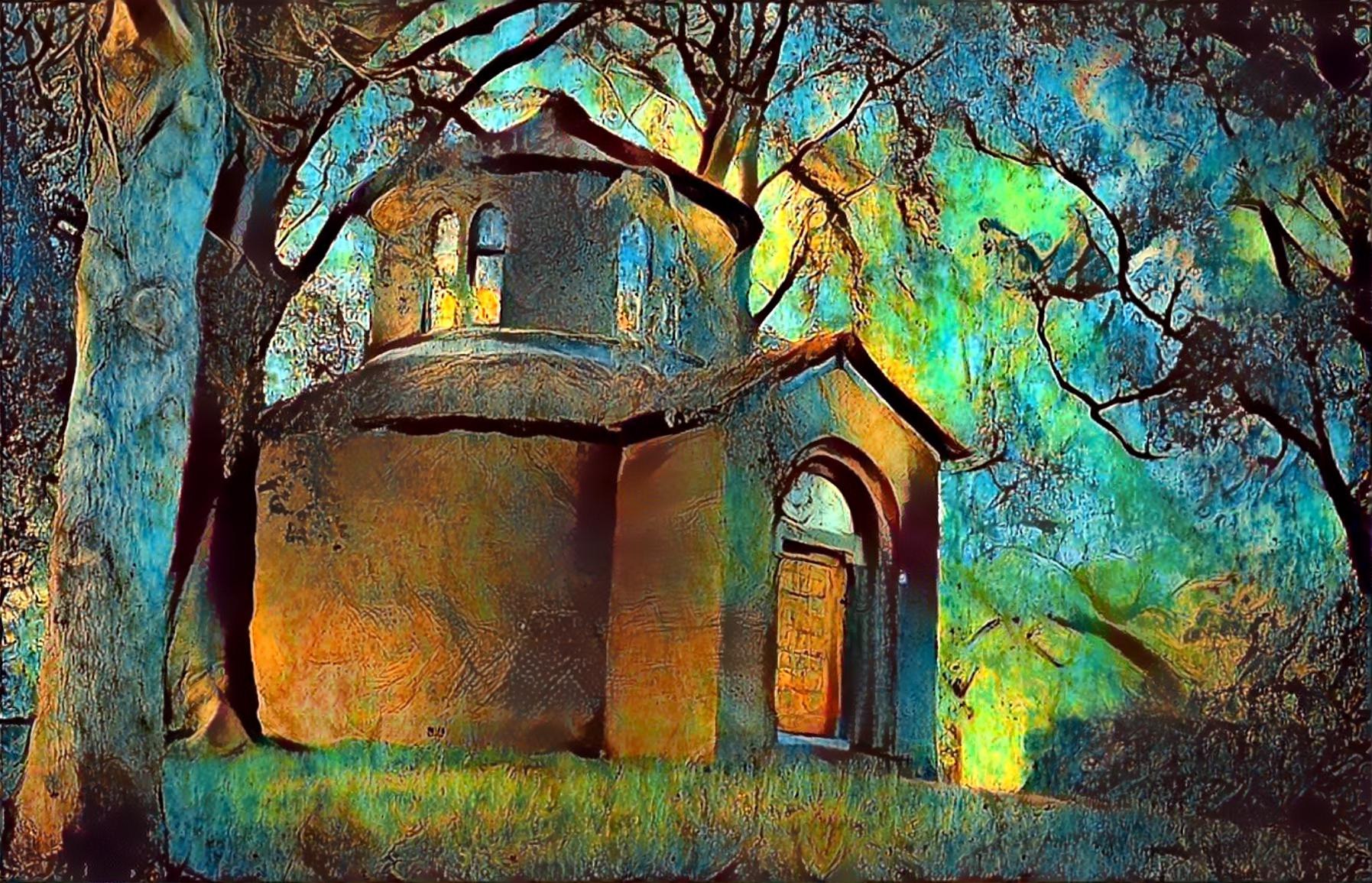 temple in the woods