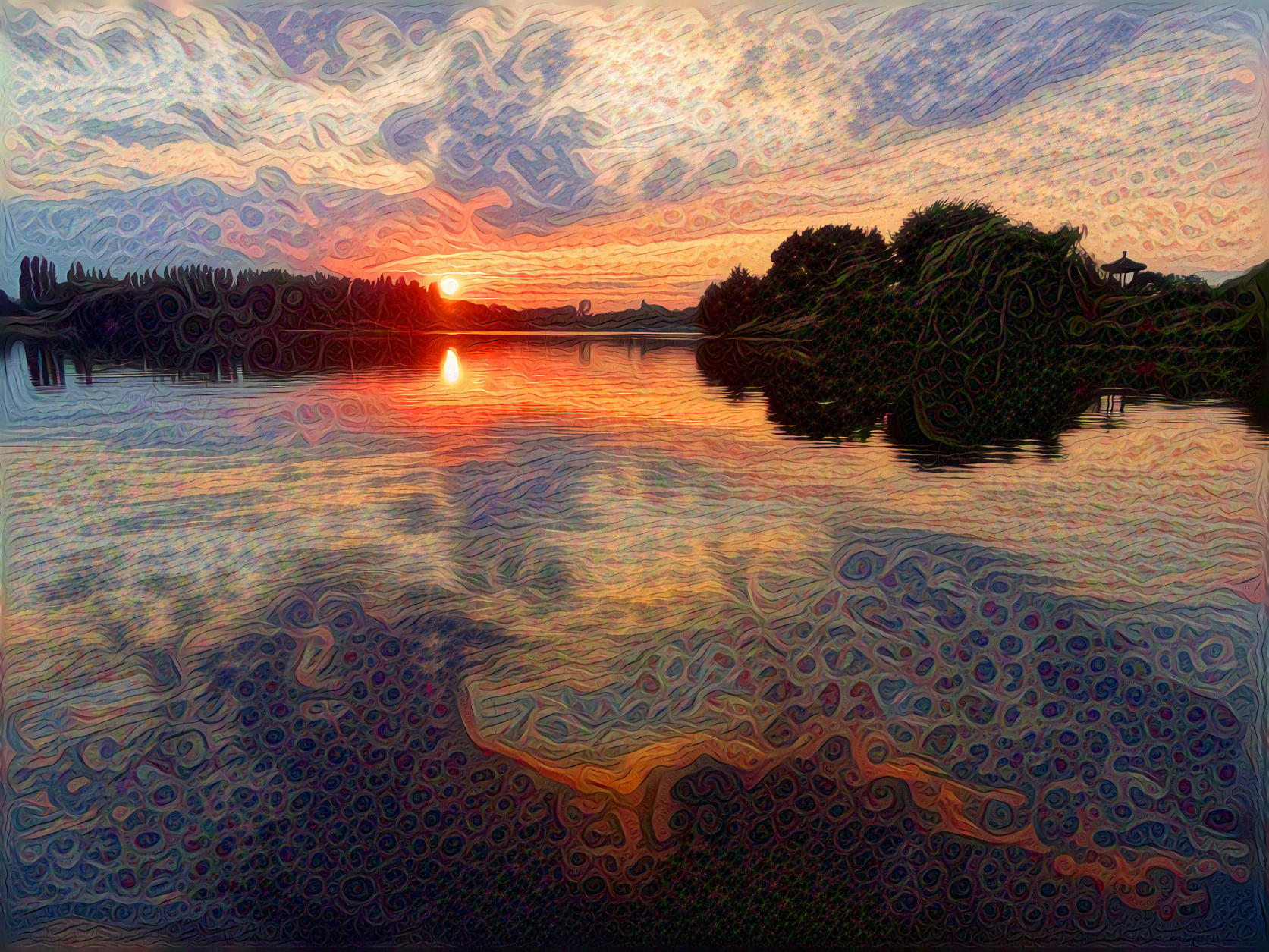 Sunset on the Lake