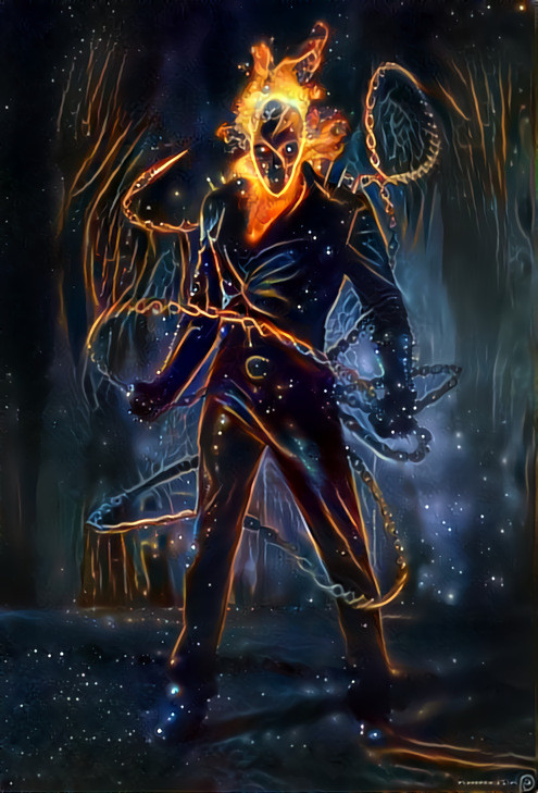 Decorative ghost rider