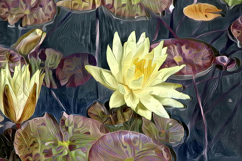 yellow water lily