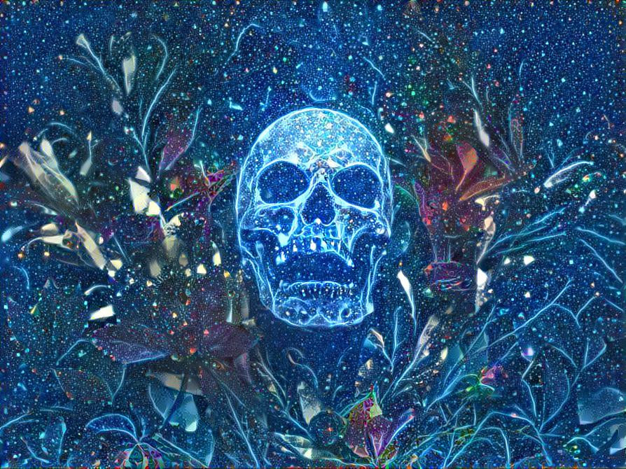 Blue skull