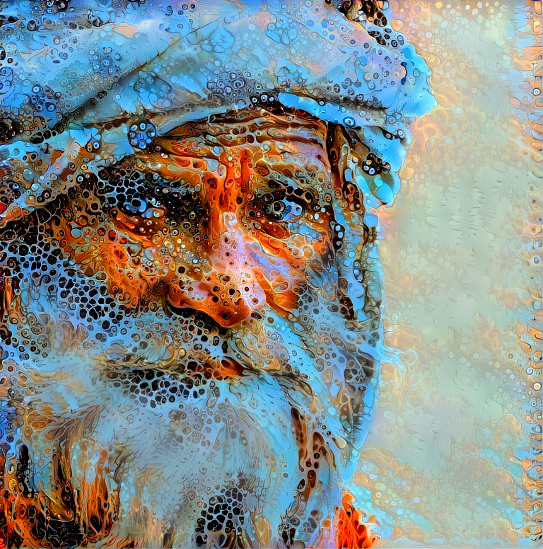 Portrait of an old Hindu man