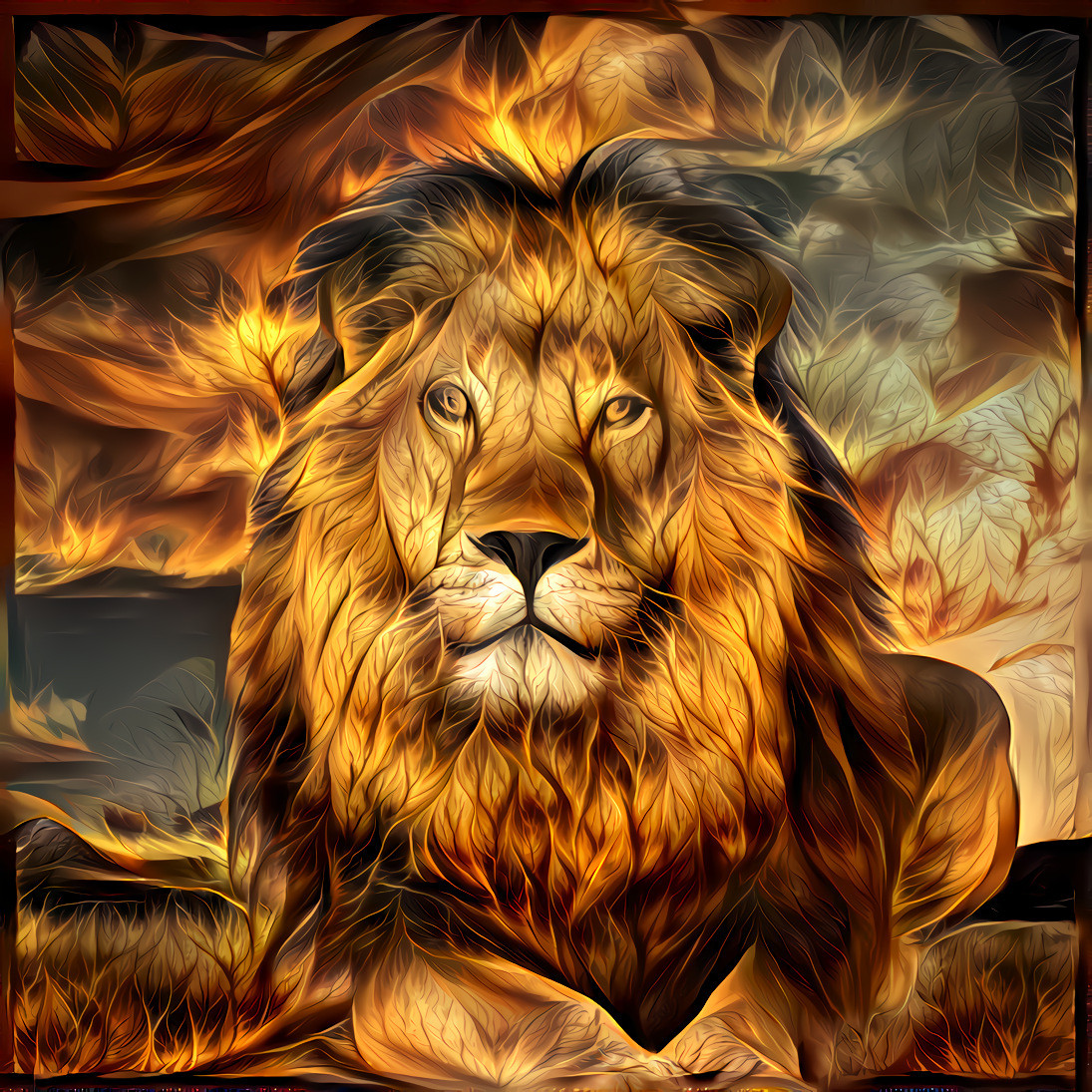 Golden Lion Aflame [1.2MP]