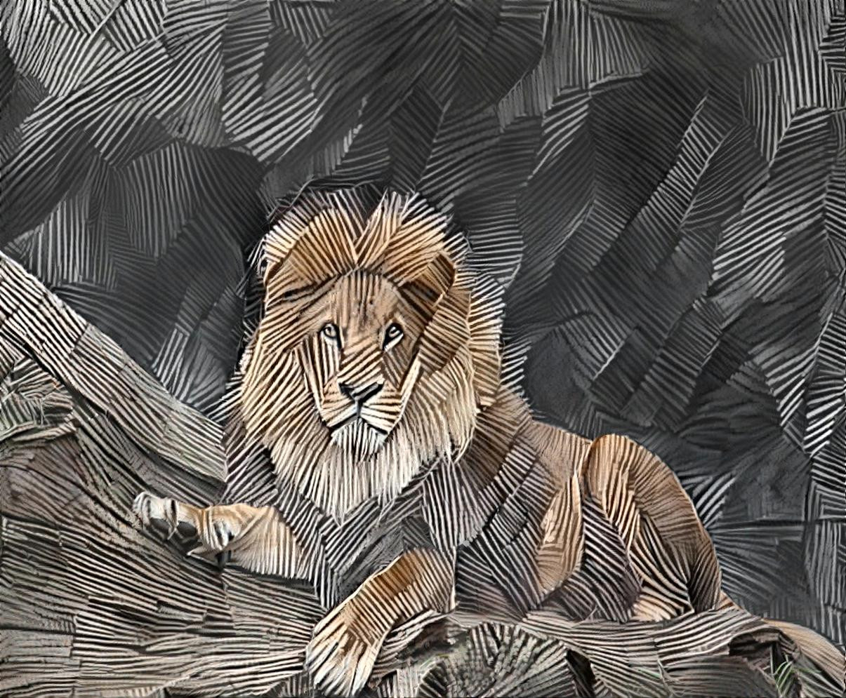 A woven lion