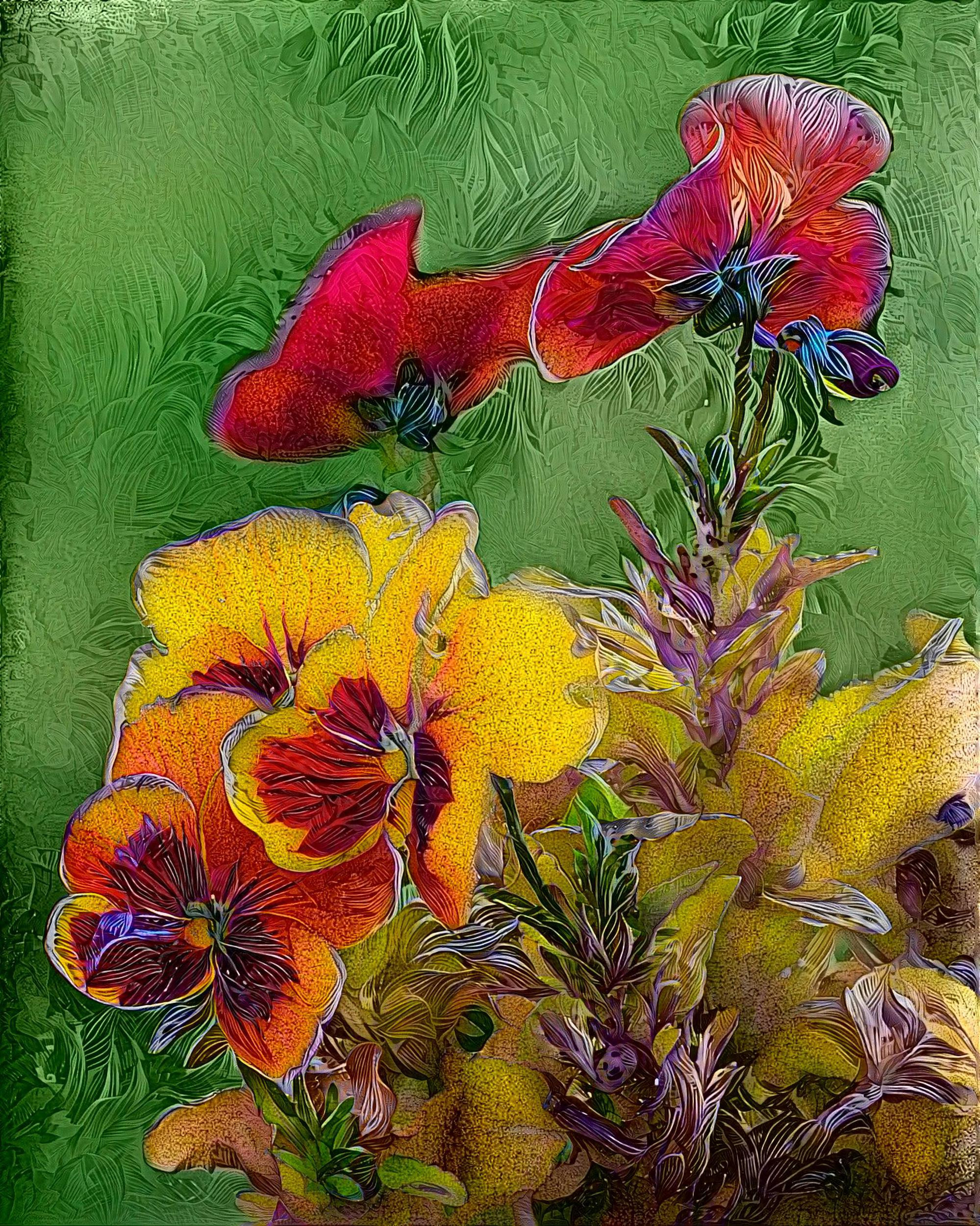 Pansies in the Garden 