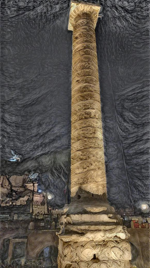 The column in the storm