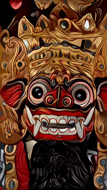 Traditional Balinese Barong Mask