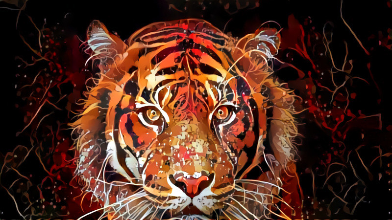 Deep Dream: Tiger (Ver.4)