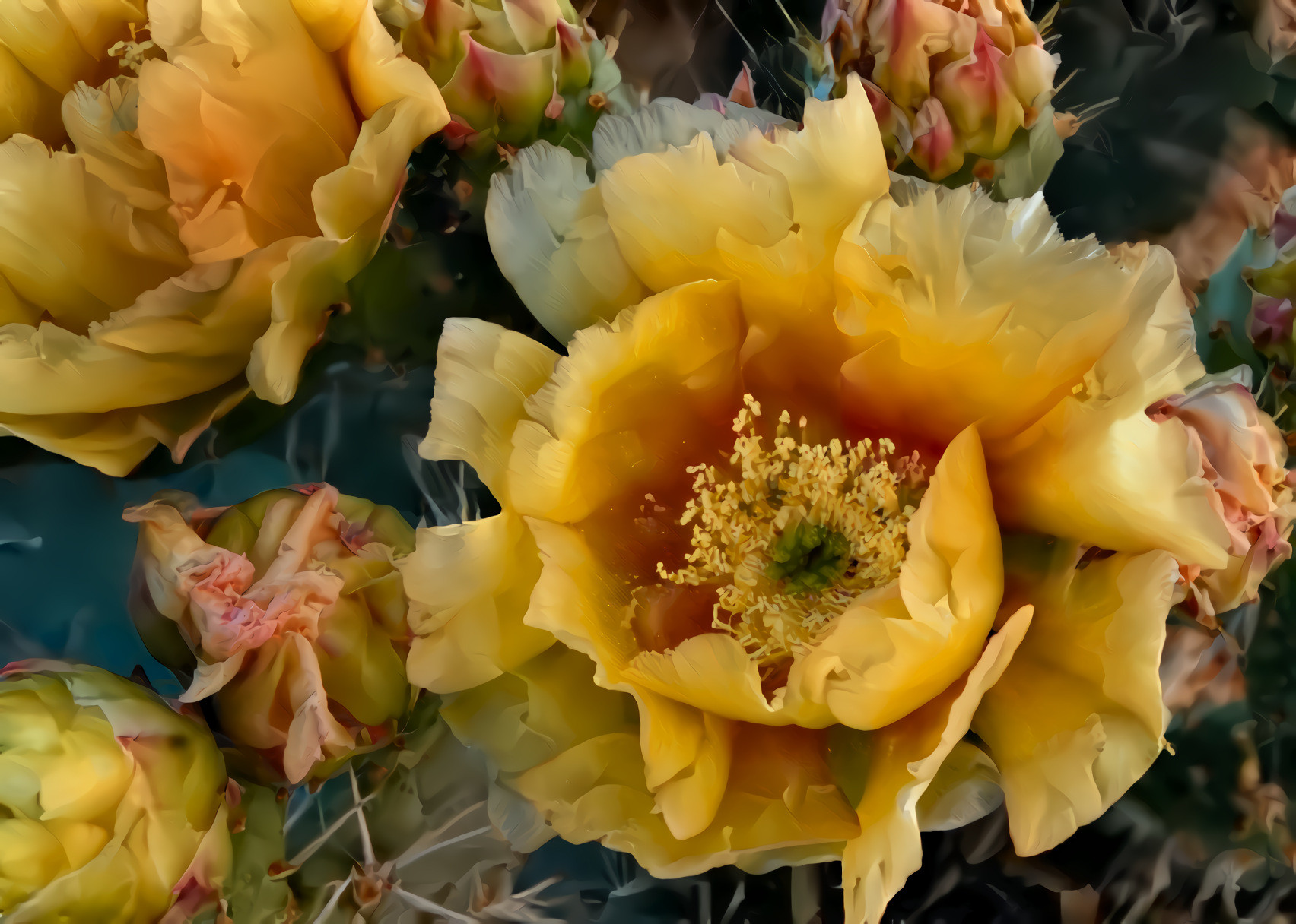 Prickly Pear Cactus Flower