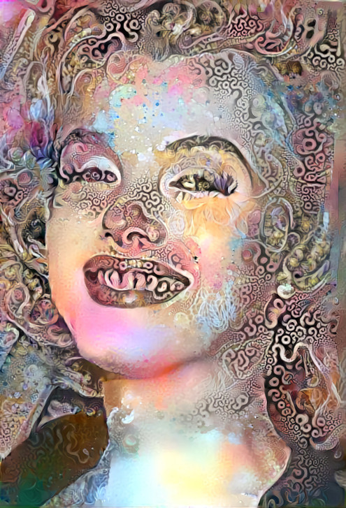 marilyn monroe retexture faded mute pastel pattern