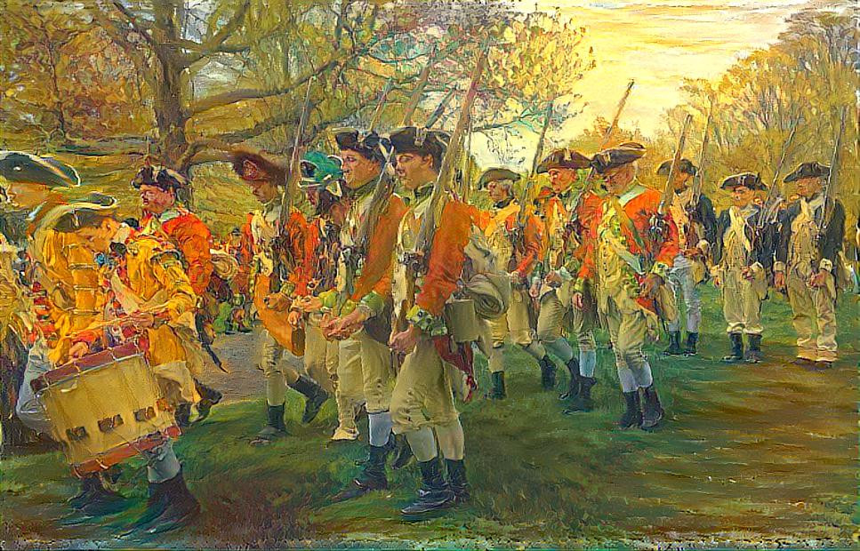 British troops march to Ridgefield, CT, 1777