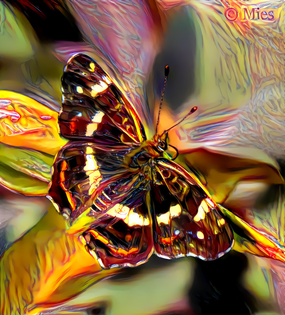 Map Butterfly in our garden