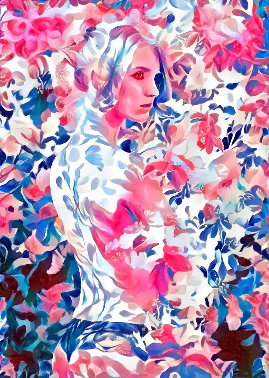 Girl in the roses