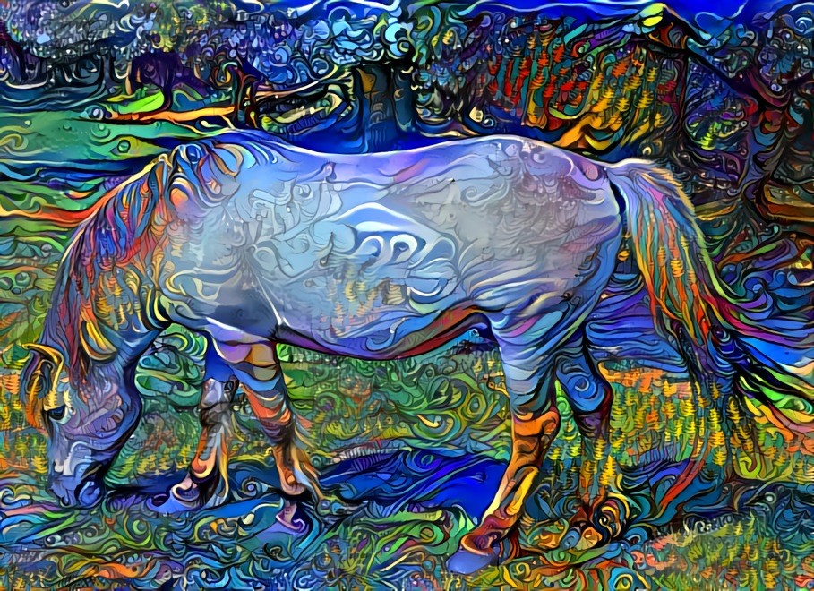 "Grass 'n' mushrooms" _ Horse Source Challenge, by Frax (Peter Barlow), on "Deep Dreamers" group (Facebook - https://www.facebook.com/groups/deepdreamers/) _ image by Irene Muehldorf _ (190516)