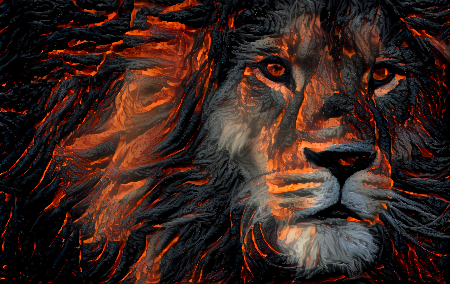 Lion Aflame