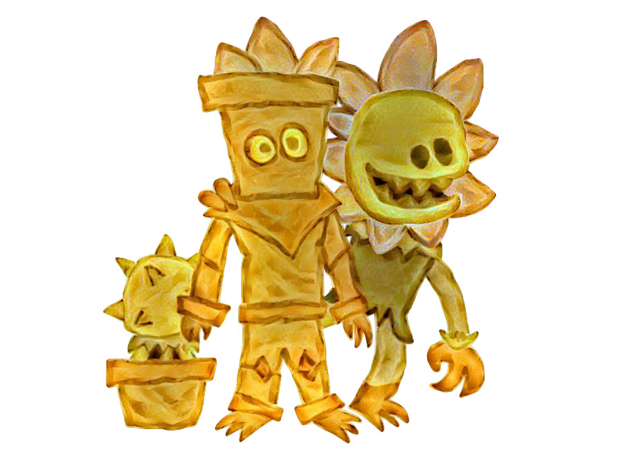 pasta golem and plant