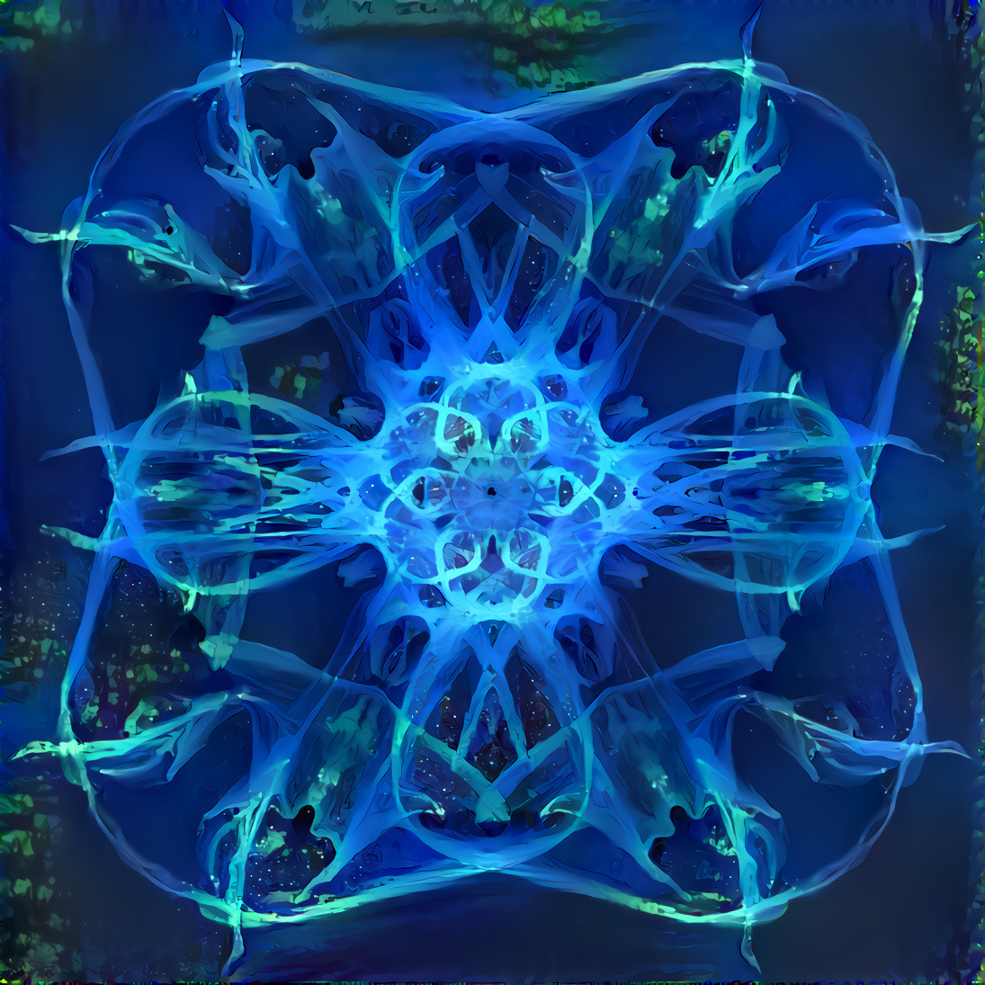 Mandala Pattern Generator + Deep Dream Generator