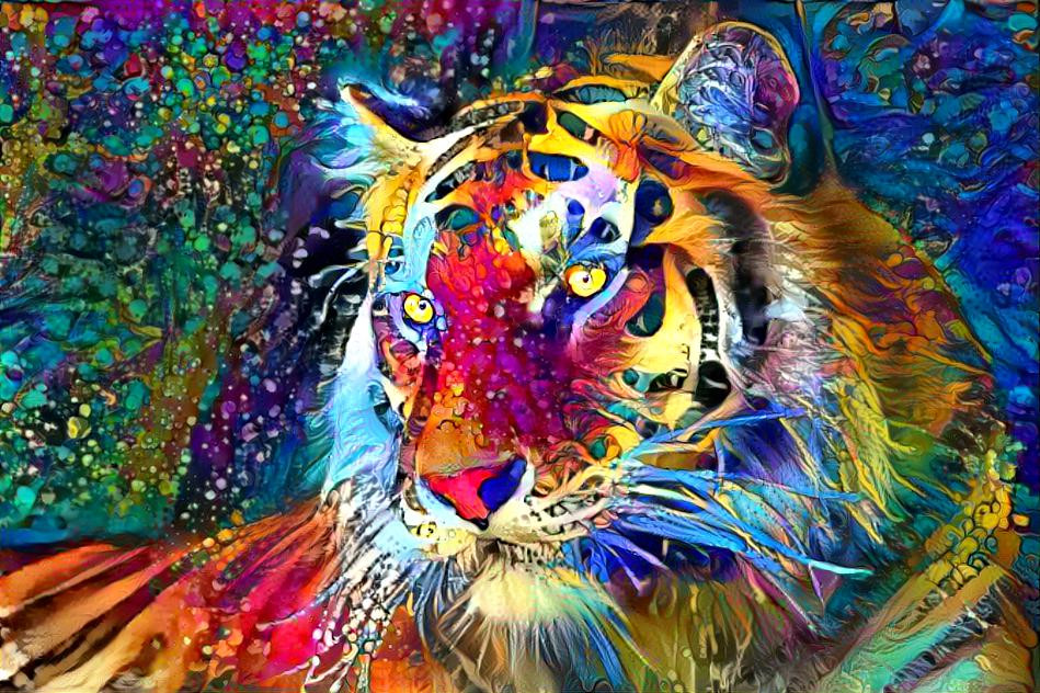 Whimsy Rainbow Tiger