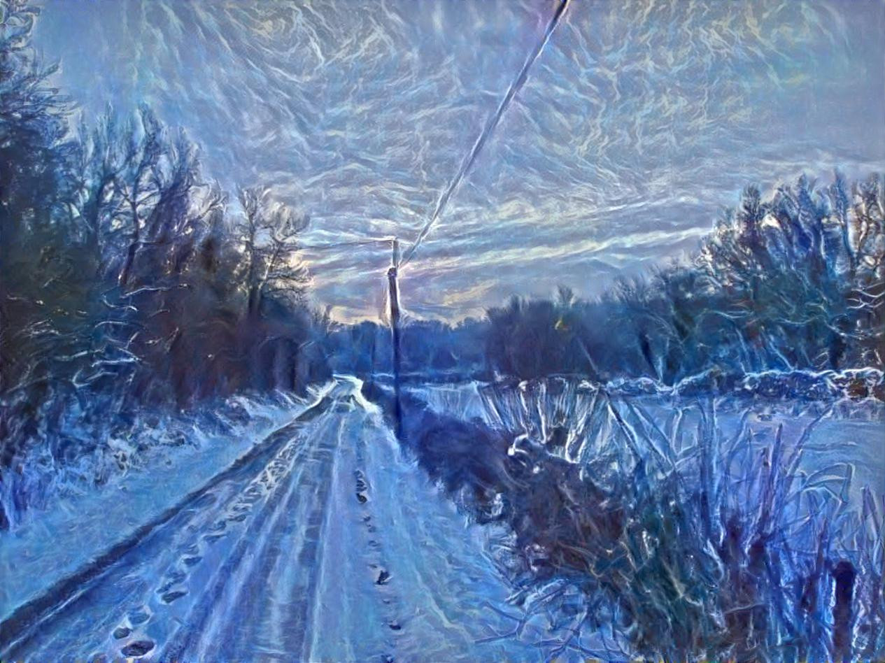 frozen road