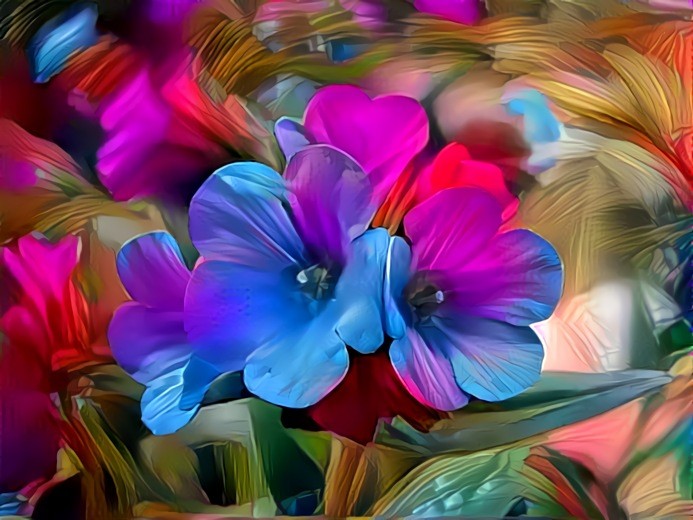 Blue Flowers From The Wetlands