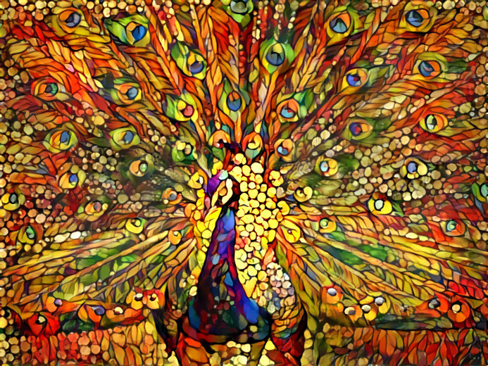 Stained Glass Peacock