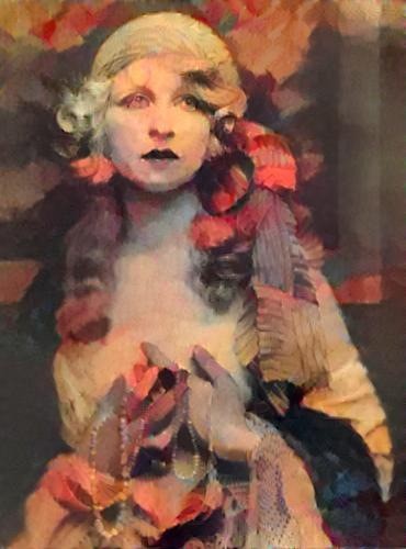 Deco Lady with Roses