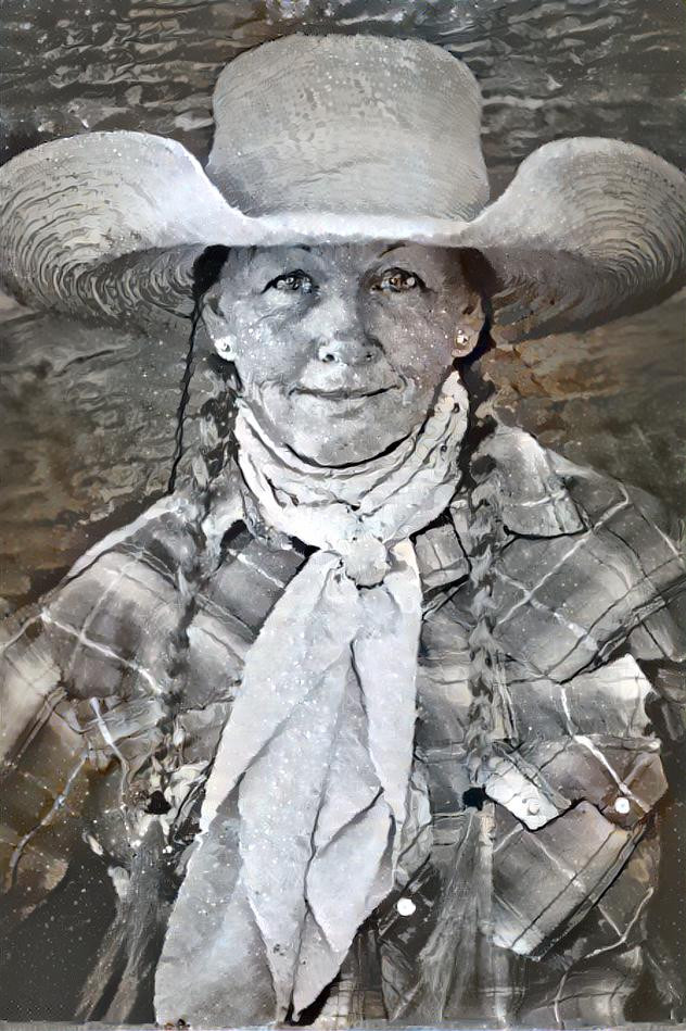 Cow Girl with a grand hat