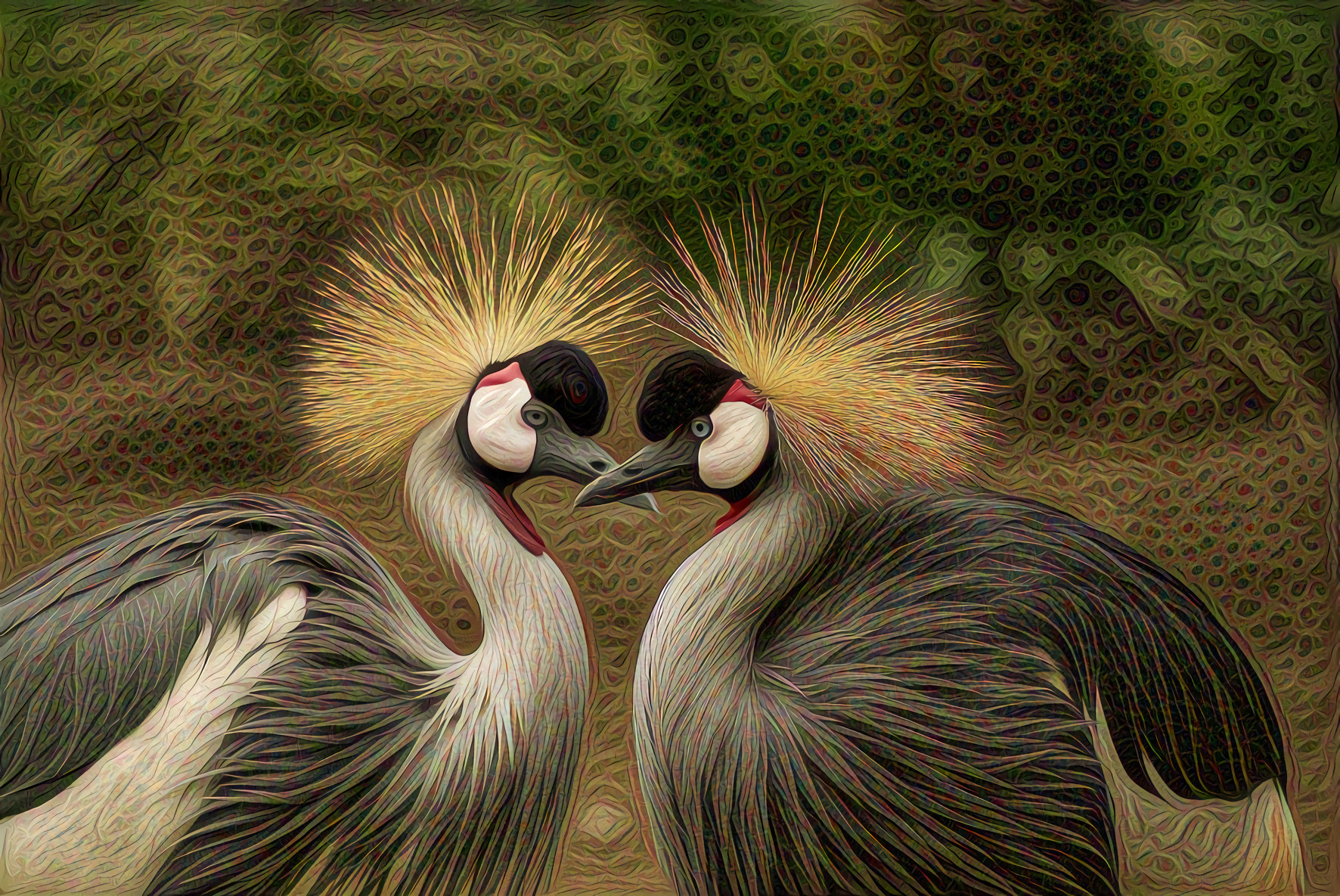 Grey Crowned Cranes