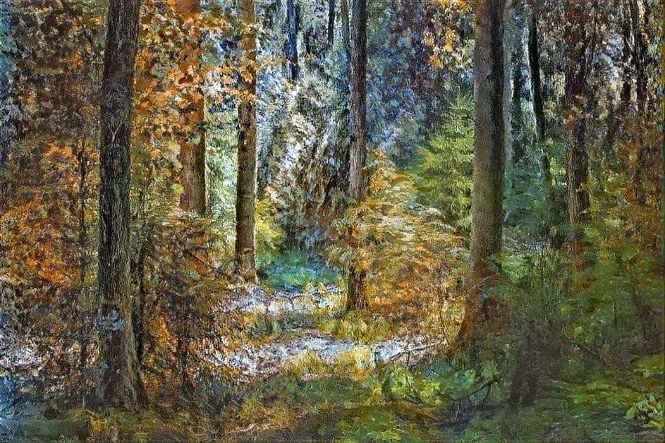 Painterly Autumn Forest